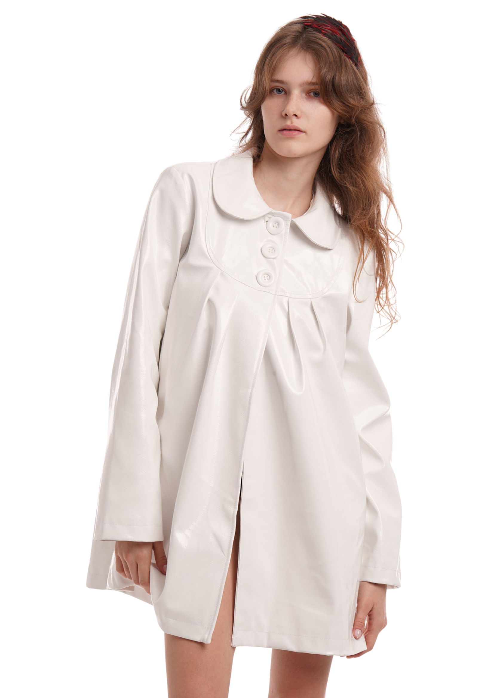 AFTER DARK COAT IN WHITE GLOSS