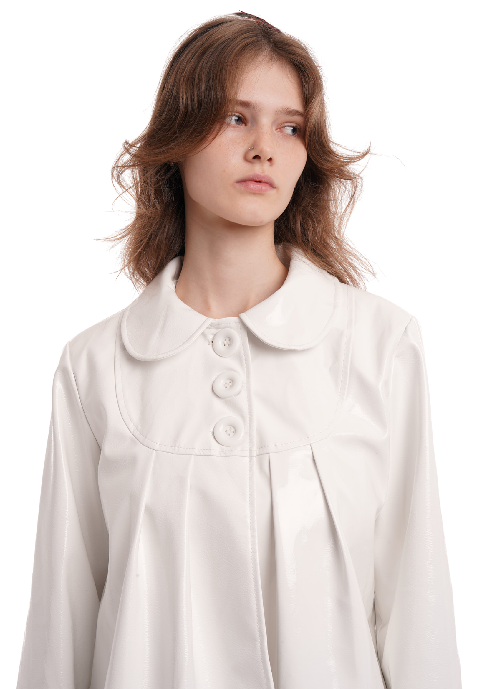 AFTER DARK COAT IN WHITE GLOSS