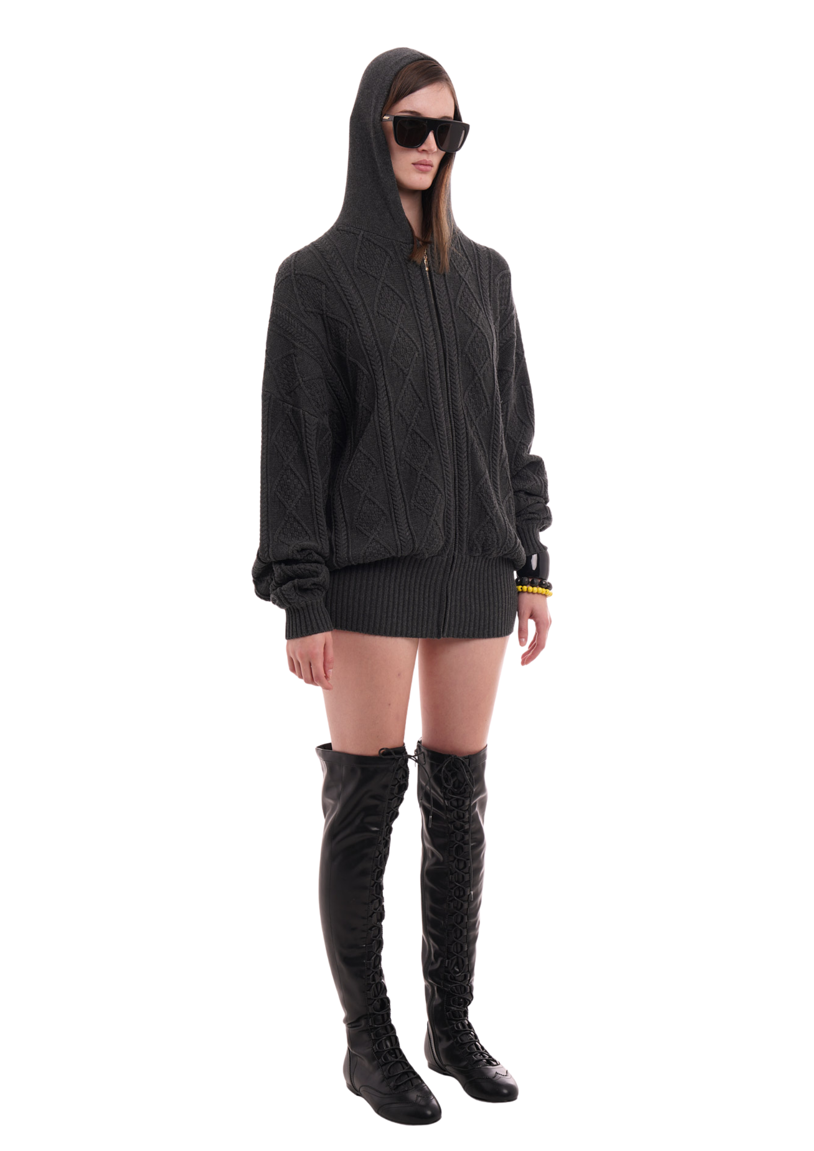 THE CECE DRESS IN WORN BLACK