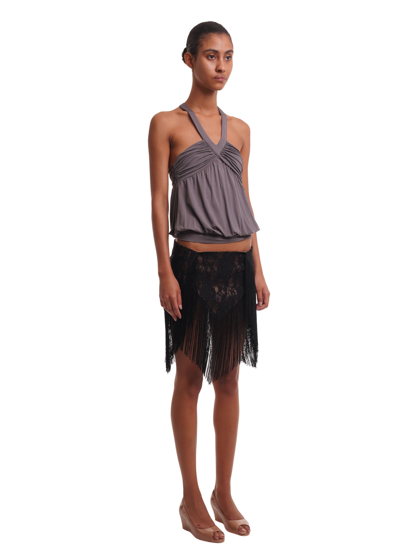 LARA SKIRT IN BLACK LACE