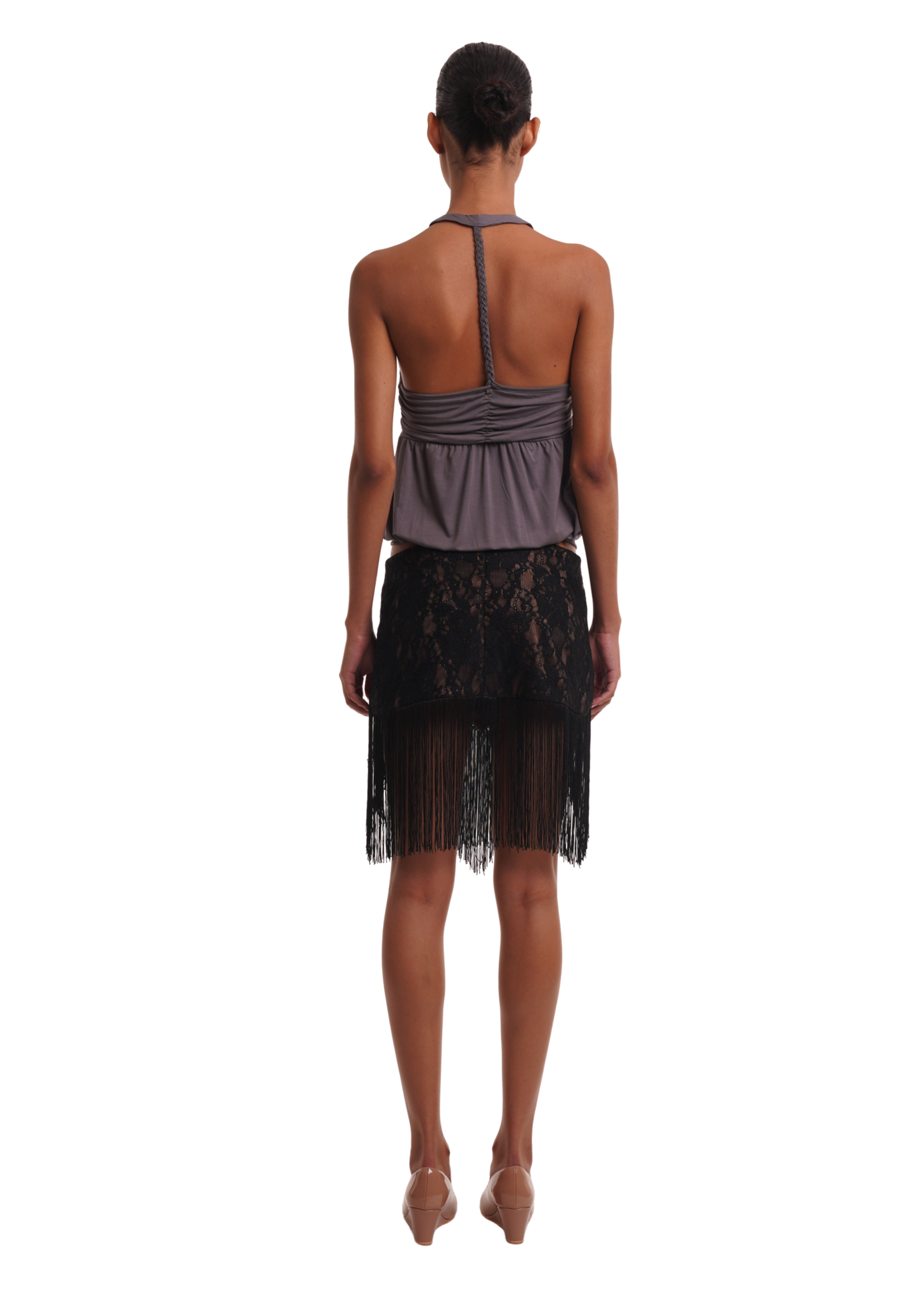 LARA SKIRT IN BLACK LACE