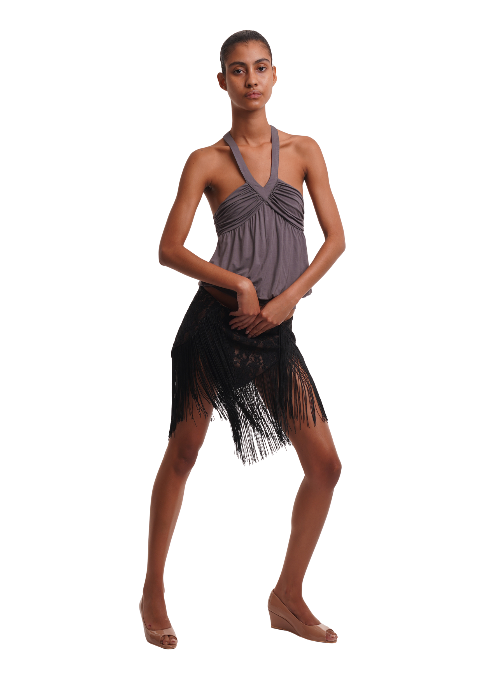LARA SKIRT IN BLACK LACE