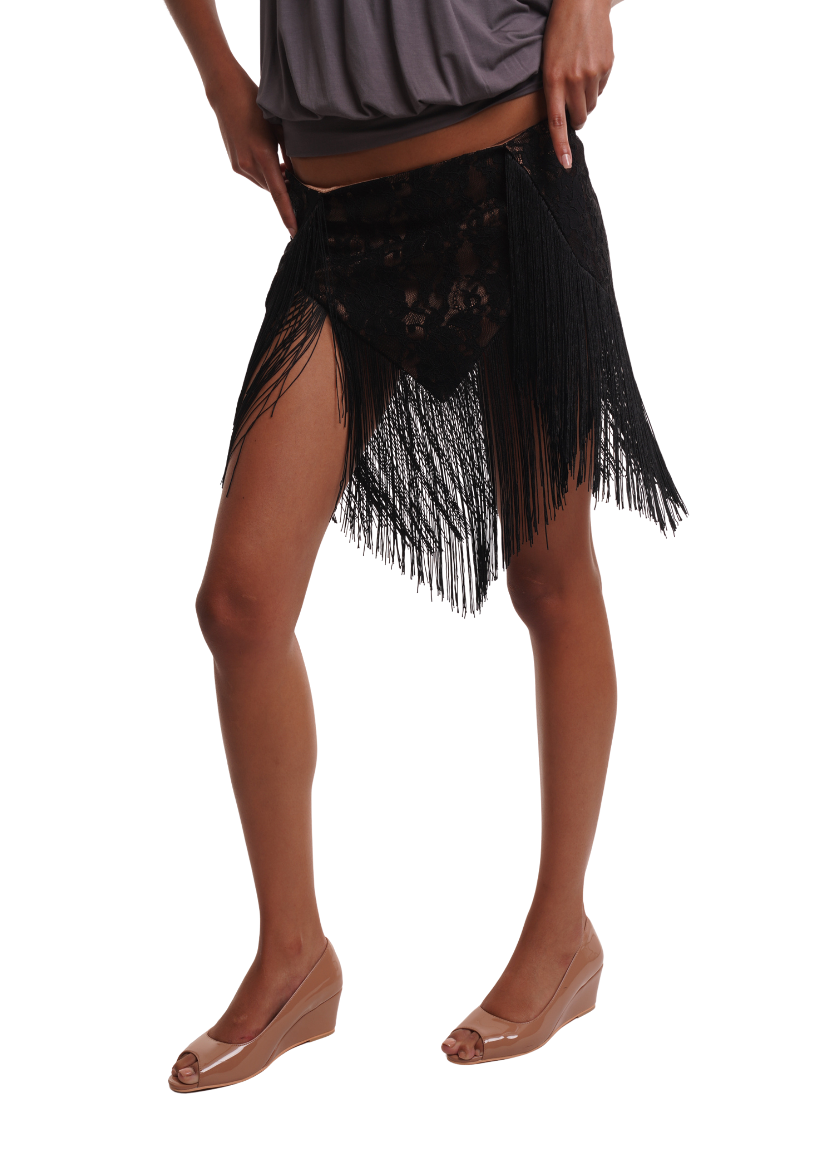 LARA SKIRT IN BLACK LACE