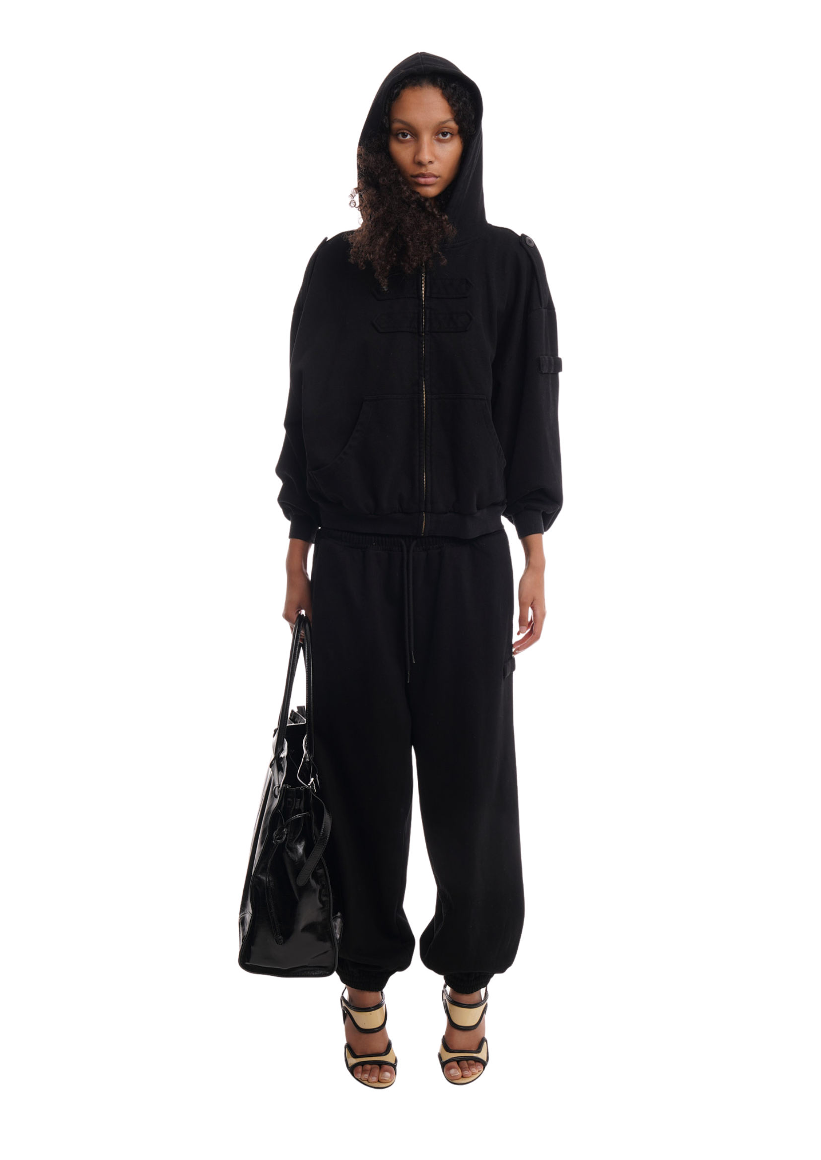 COVER TRACK PANTS WASHED BLACK