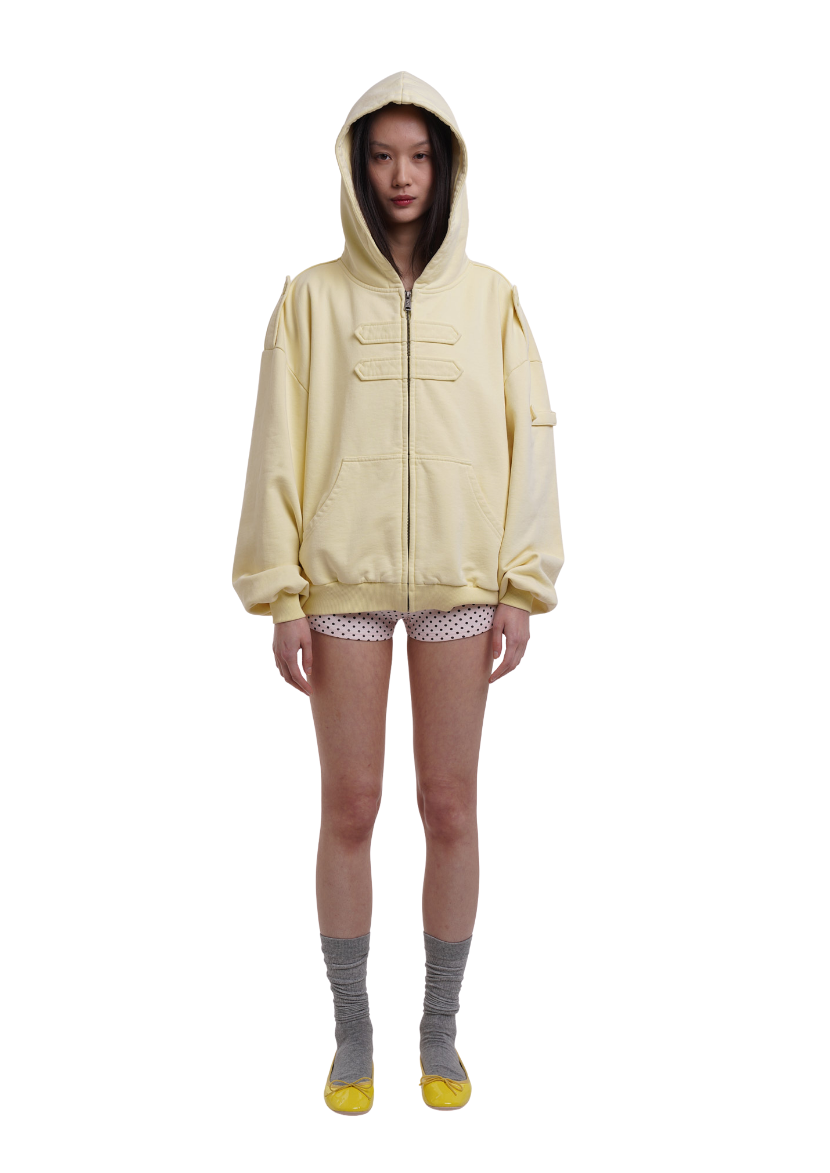 COVER HOODIE IN LEMON