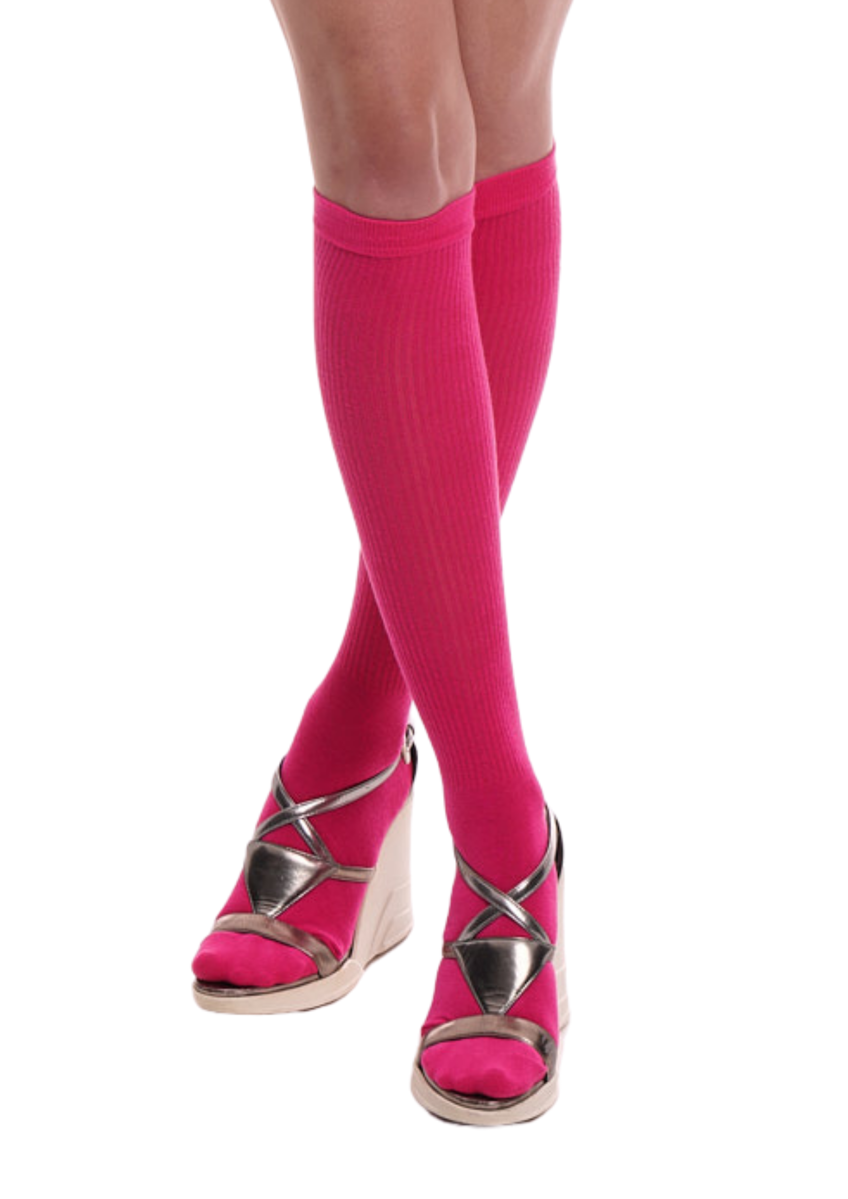 KNEE HIGH SOCKS IN HOT PINK
