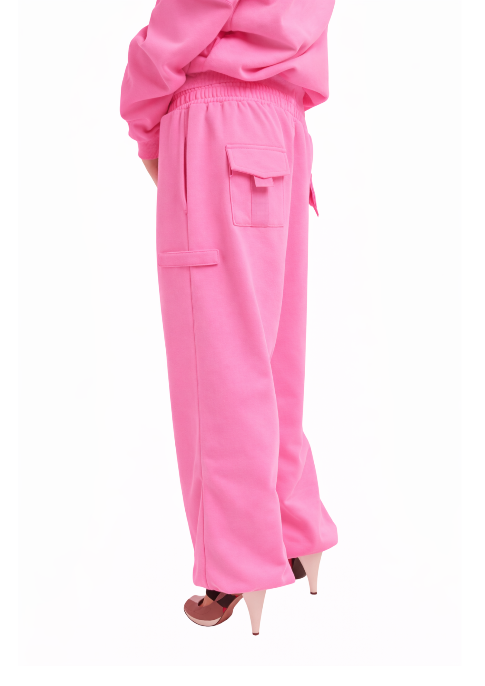 COVER TRACK PANTS IN WORN ROSIE PINK