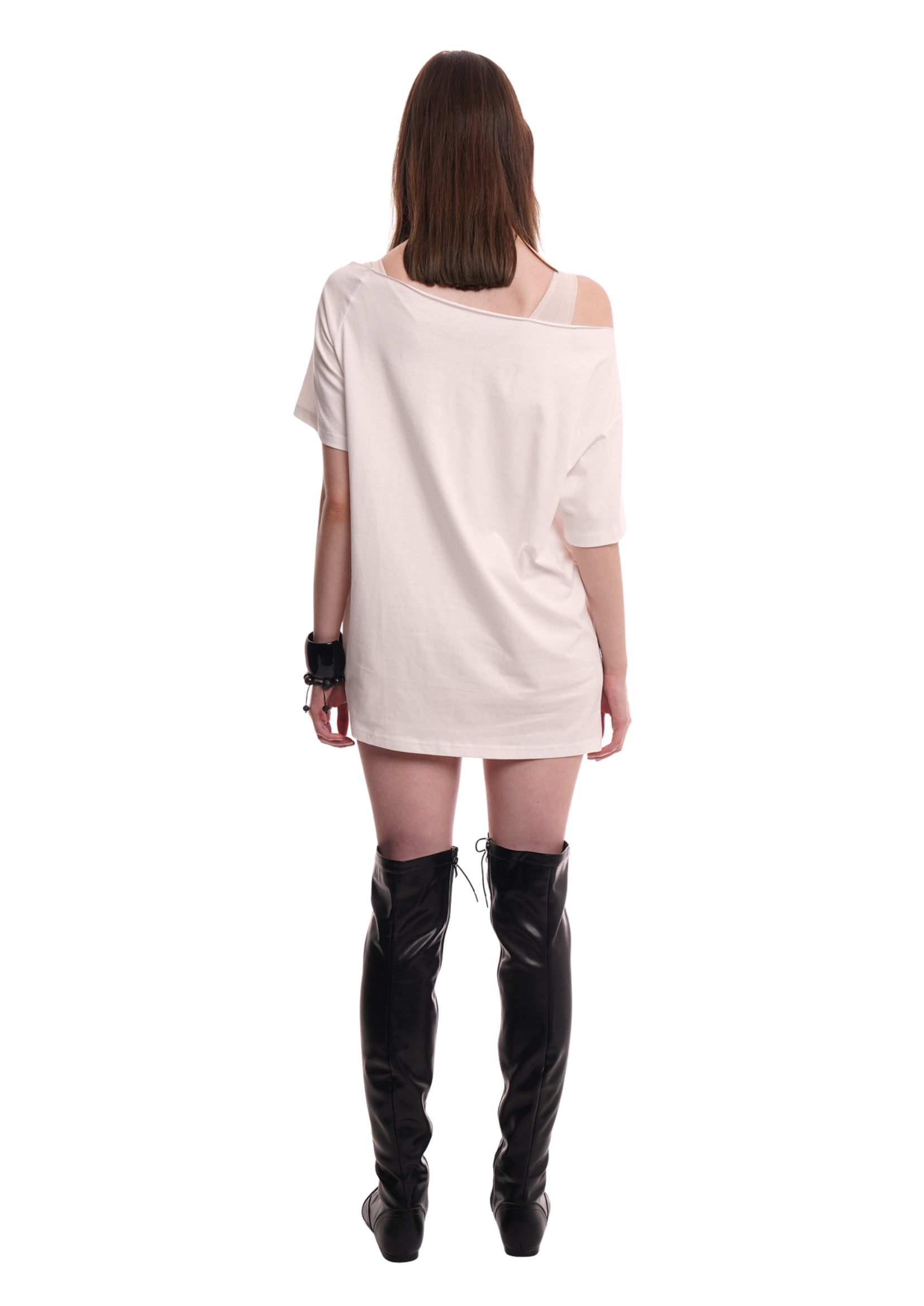 DUBS TEE IN WHITE & PINK