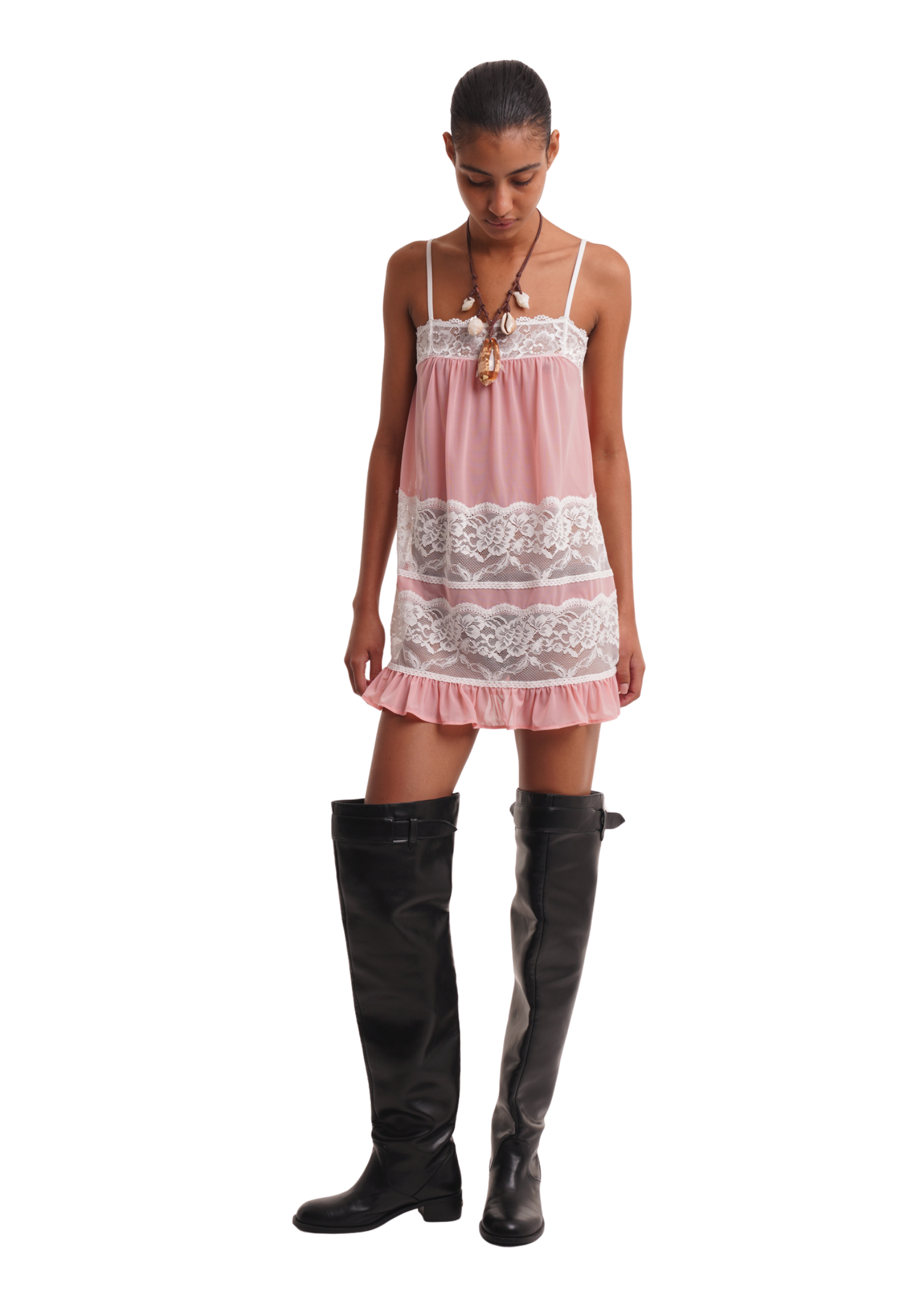 THE ADRI DRESS IN PEACH