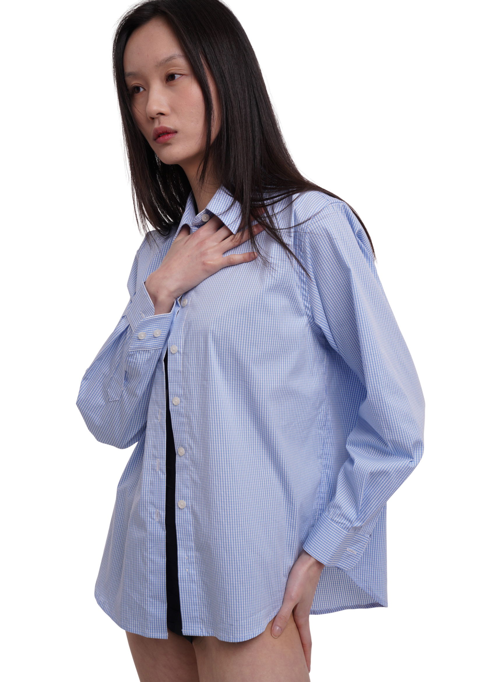 CHECK SHIRT IN LIGHT BLUE