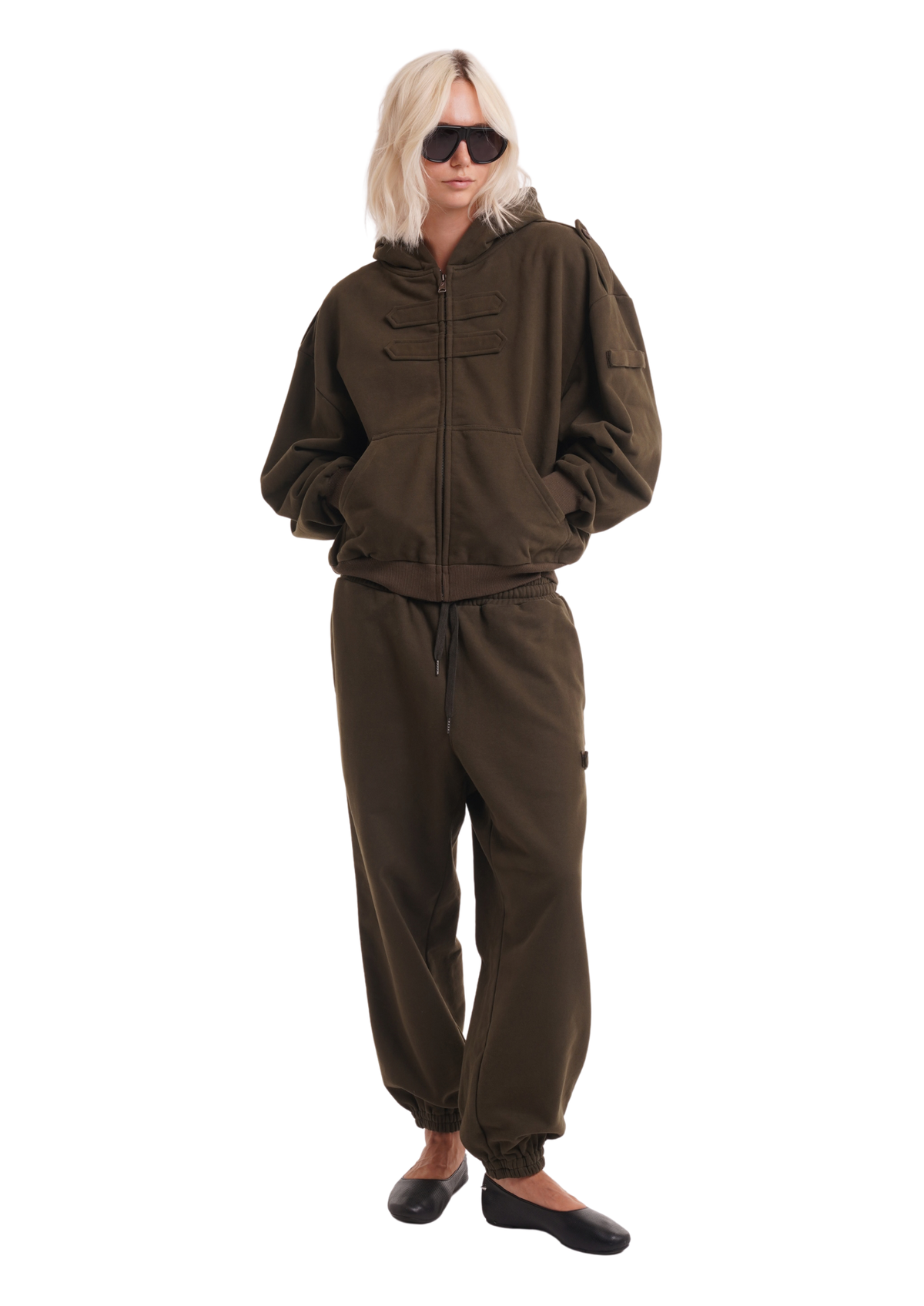 COVER TRACK PANTS IN KHAKI