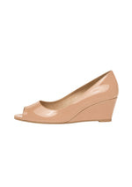 OPEN TOE MULE WEDGE IN BARE