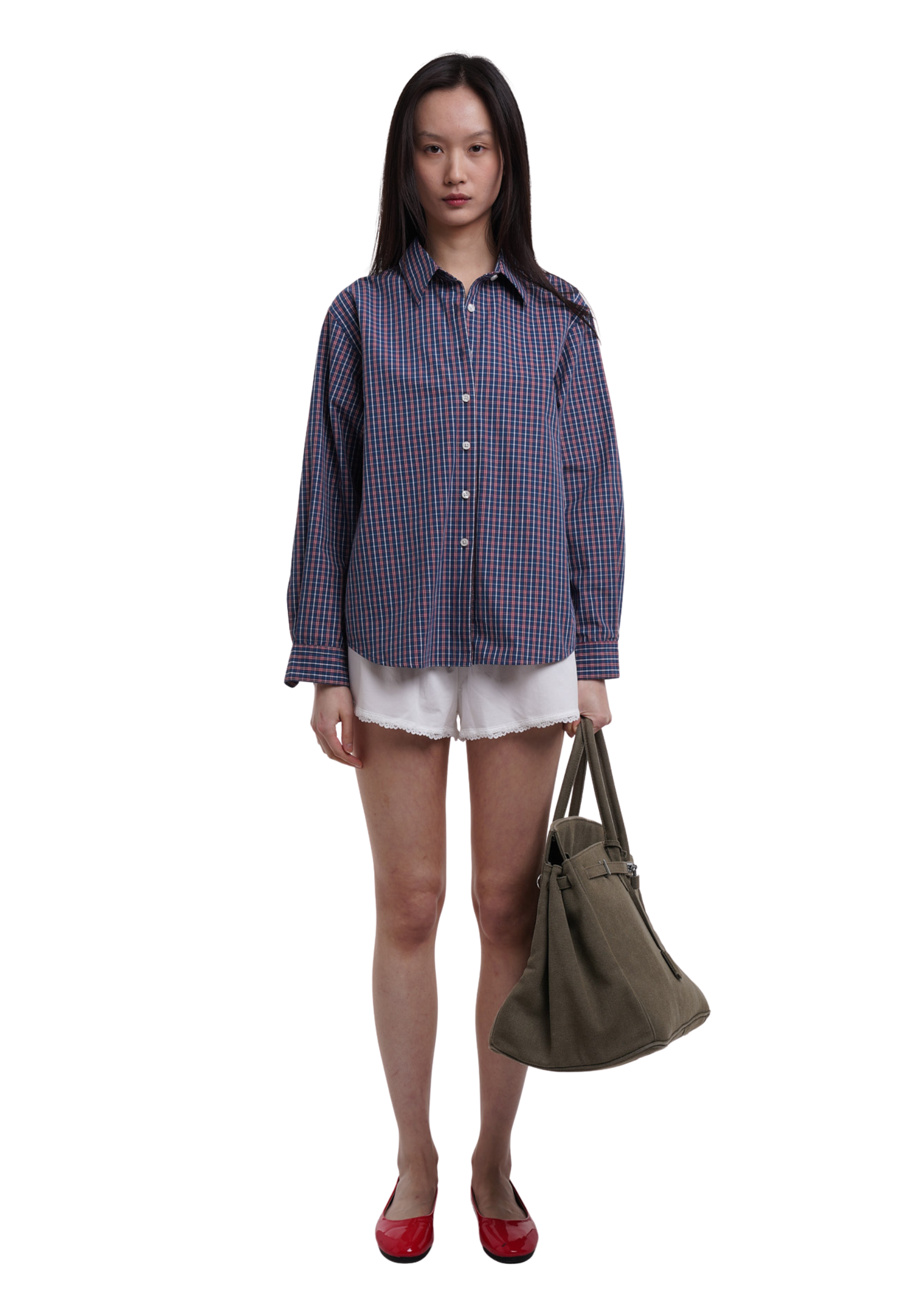 CHECK SHIRT IN DARK BLUE