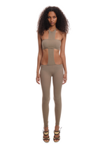 THE CROSS JUMPSUIT IN LIGHT KHAKI