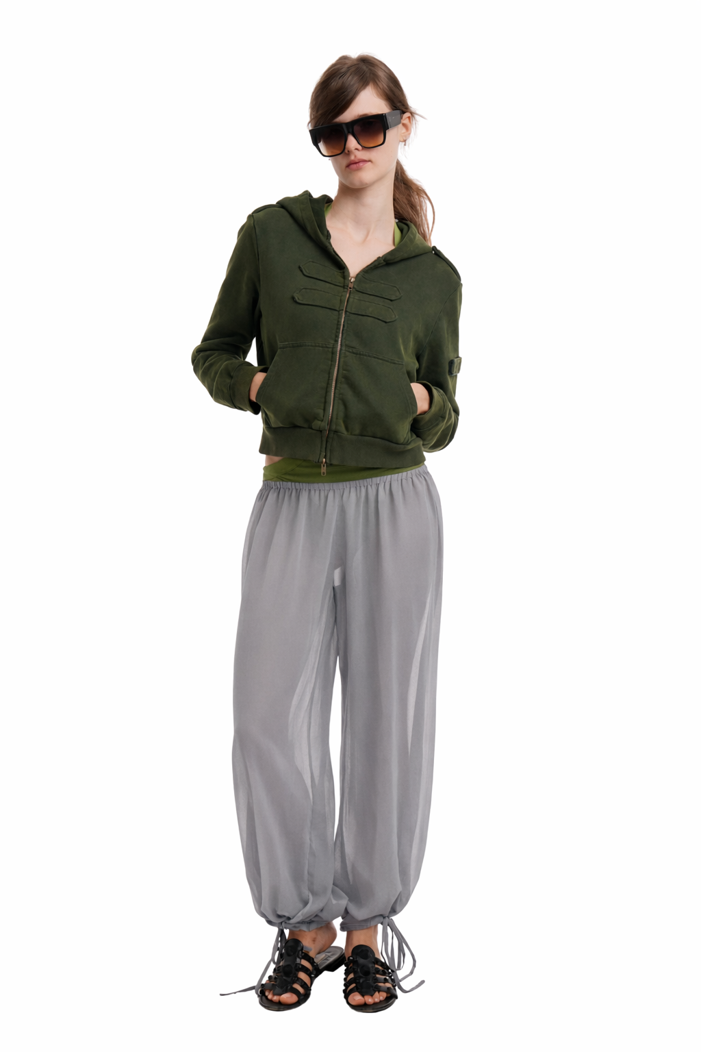 LENA TROUSERS IN DARK GREY