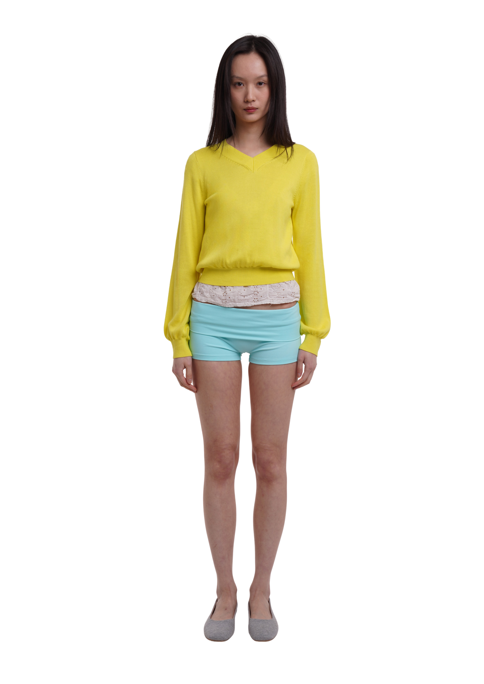 PULL OVER CROP IN YELLOW