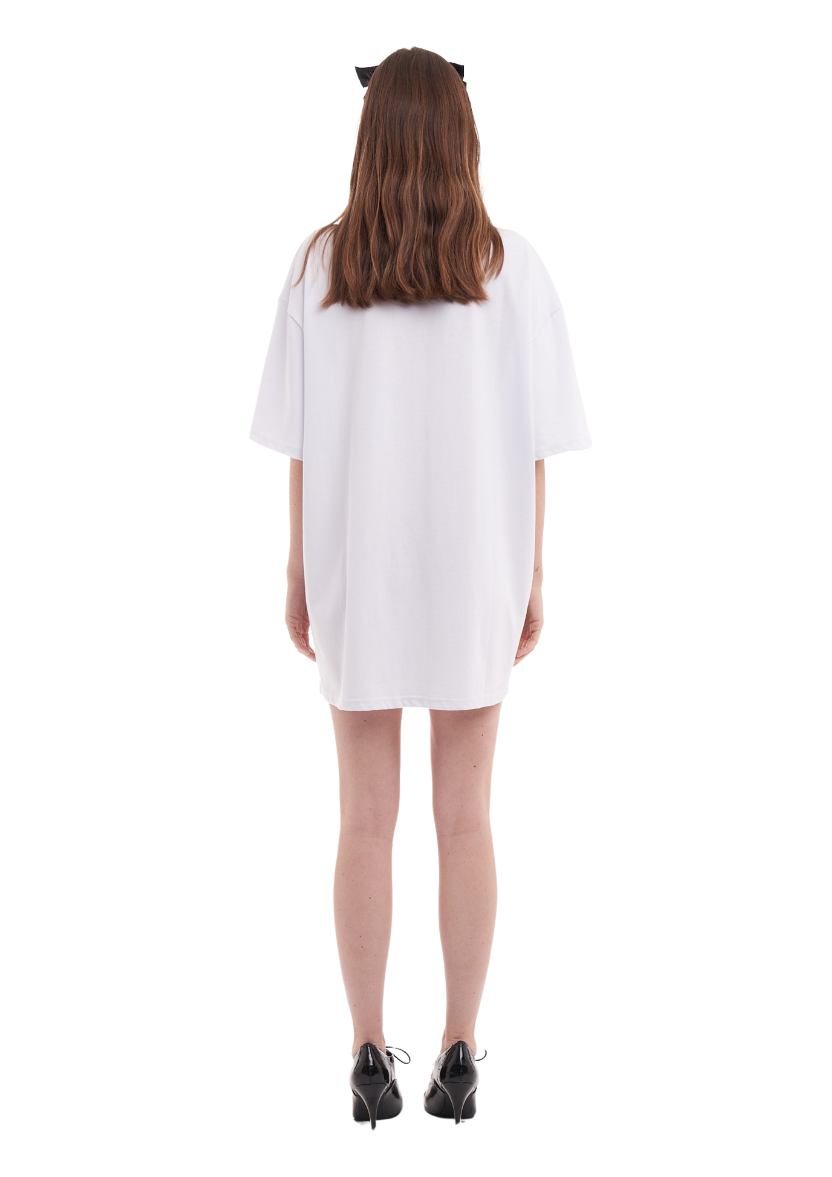 CHAMPAGNE OVERSIZED T-SHIRT IN WHITE