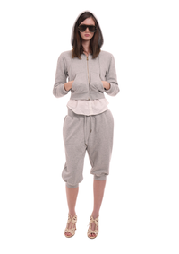 SWEATS SET HOODIE IN GREY MARL