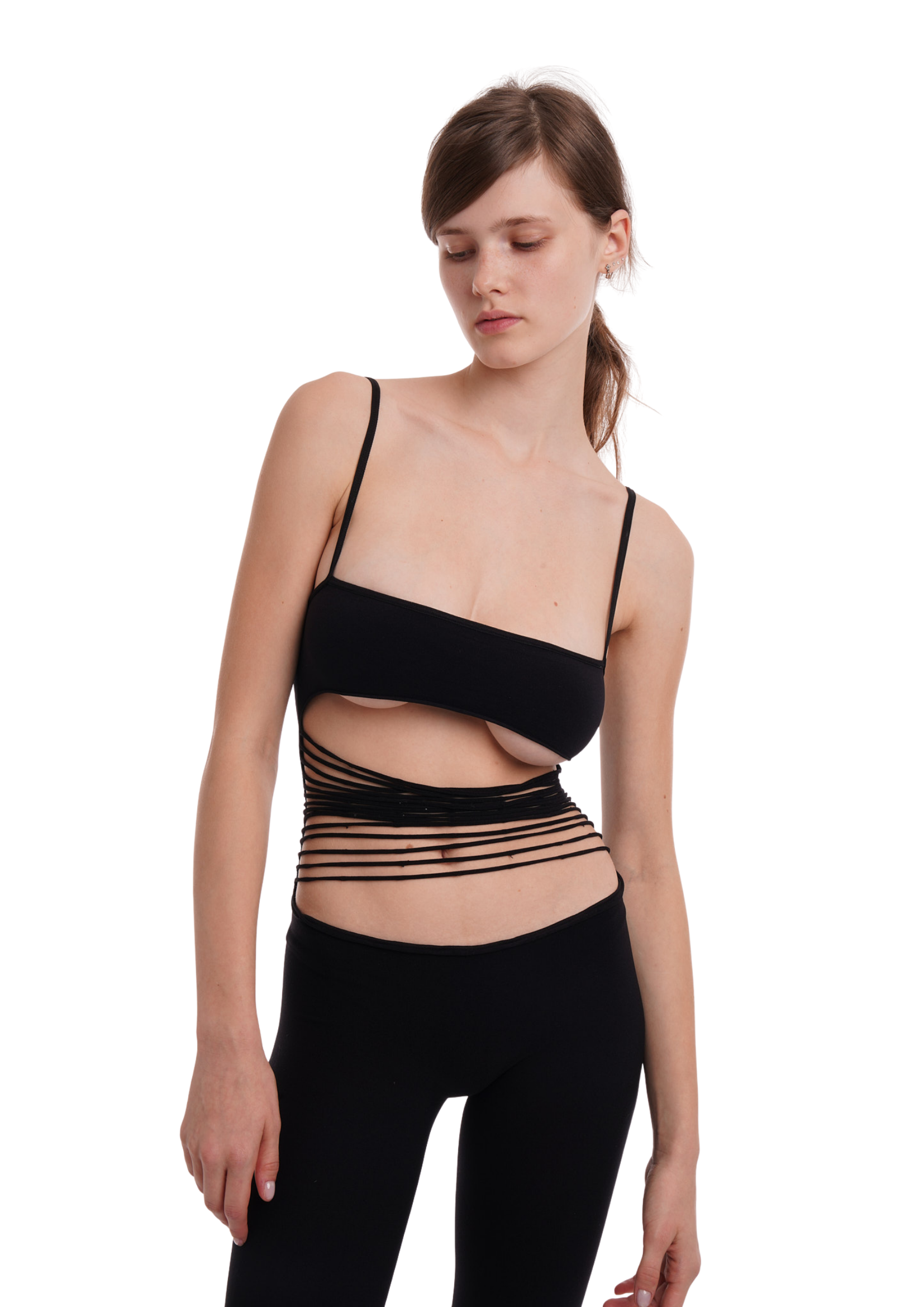 CUT JUMPSUIT IN BLACK