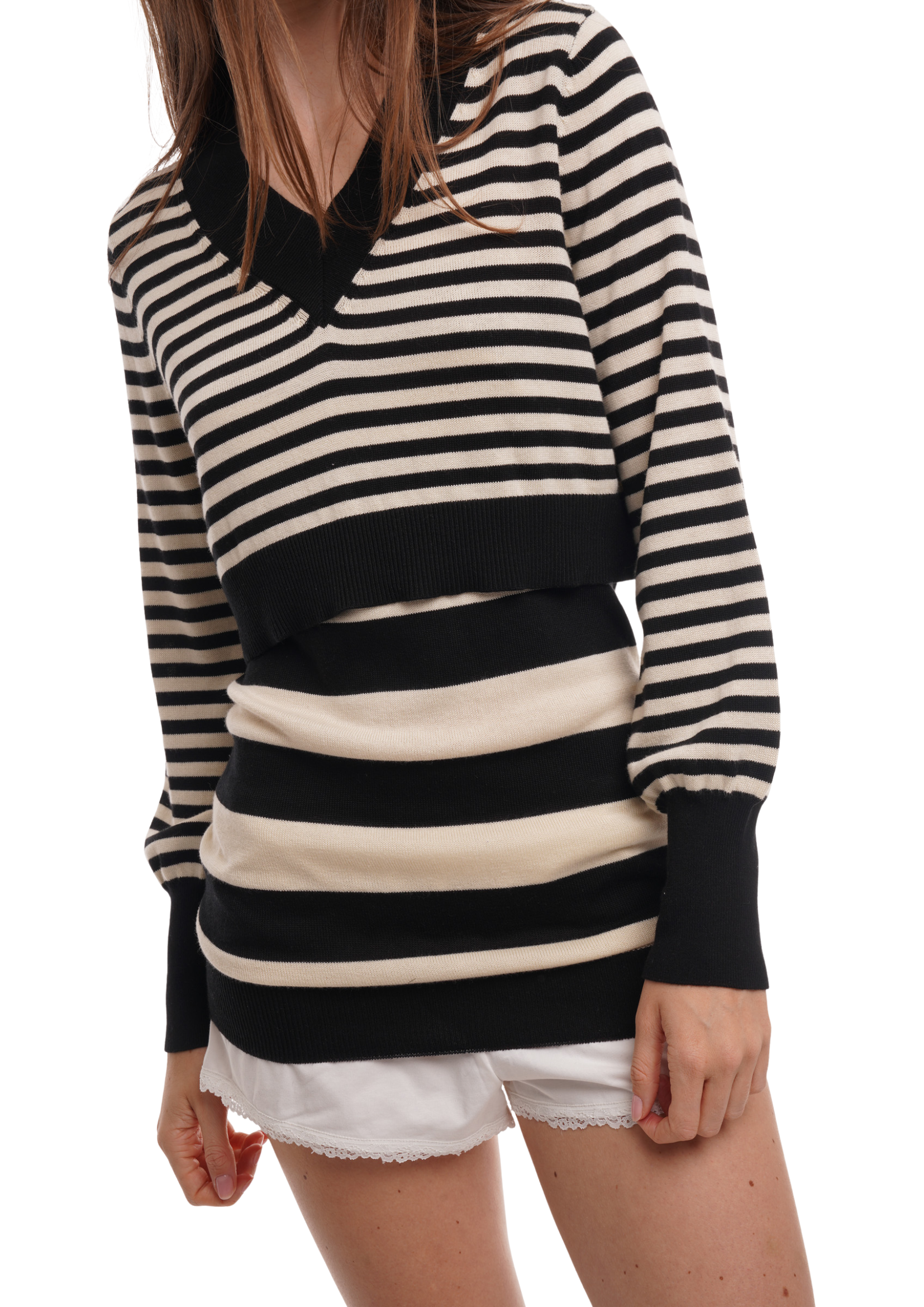 STACK PULL OVER IN STRIPES