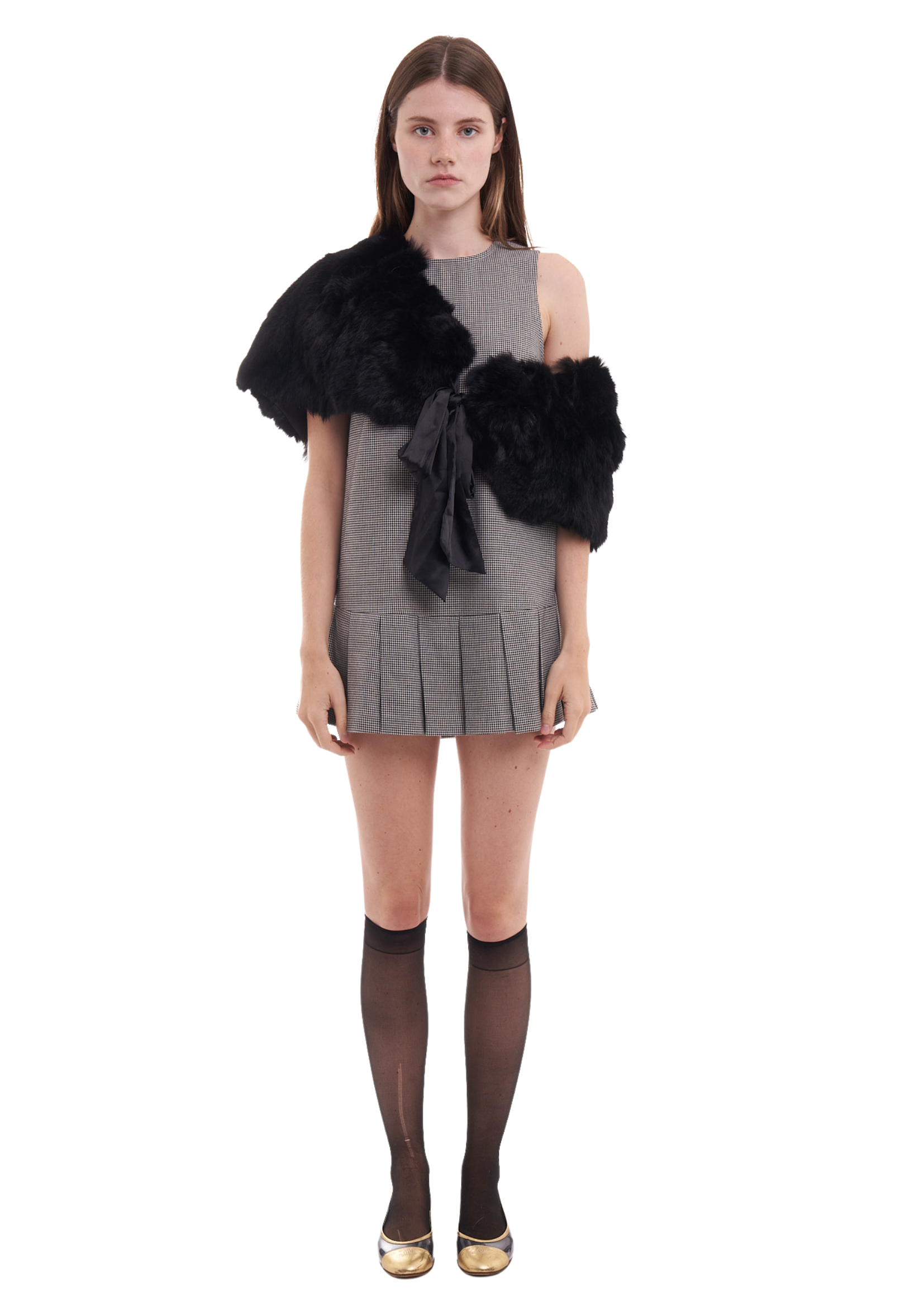 PARIS DRESS IN HOUNDSTOOTH