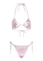 BUTTERFLY BIKINI IN ROSE PINK SATIN