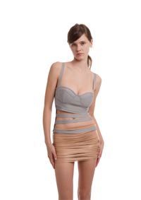 SNEAK BANDAGE TOP IN MID GREY