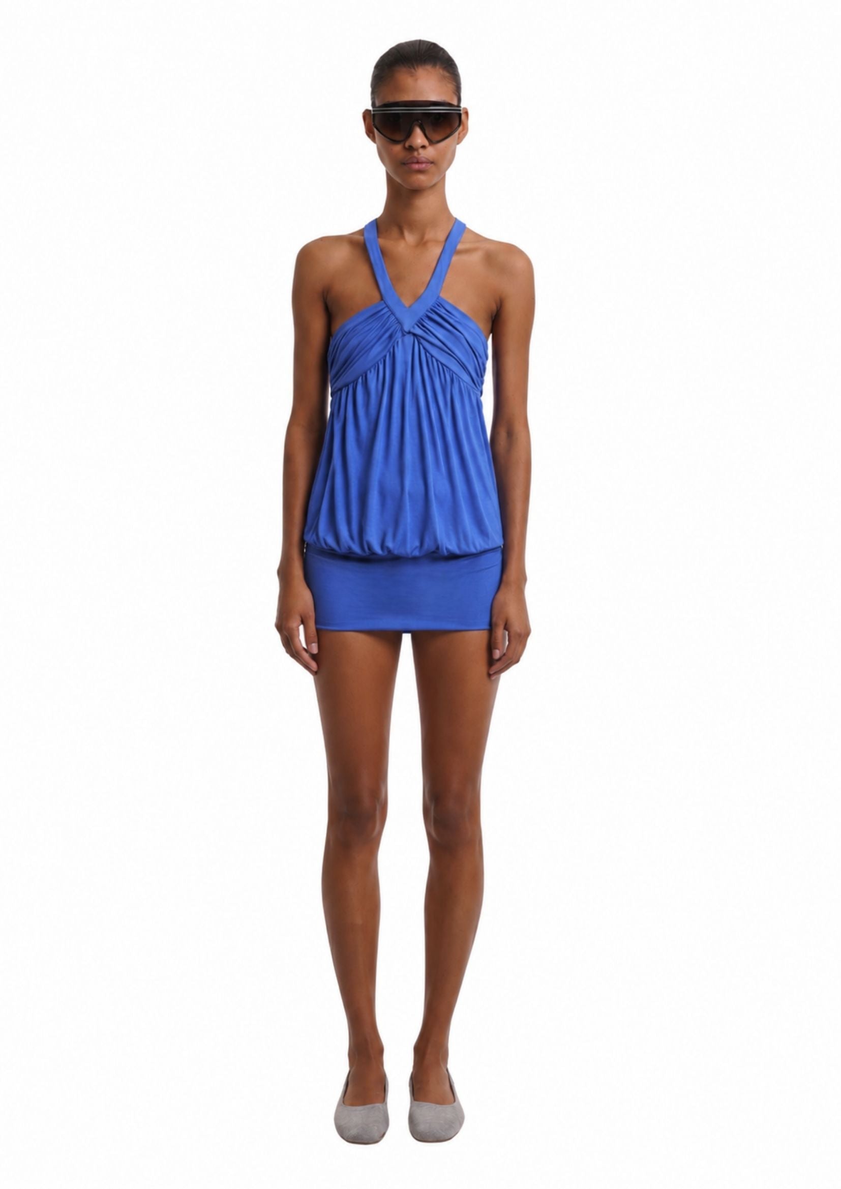 TWIST DRESS IN KLEIN BLUE