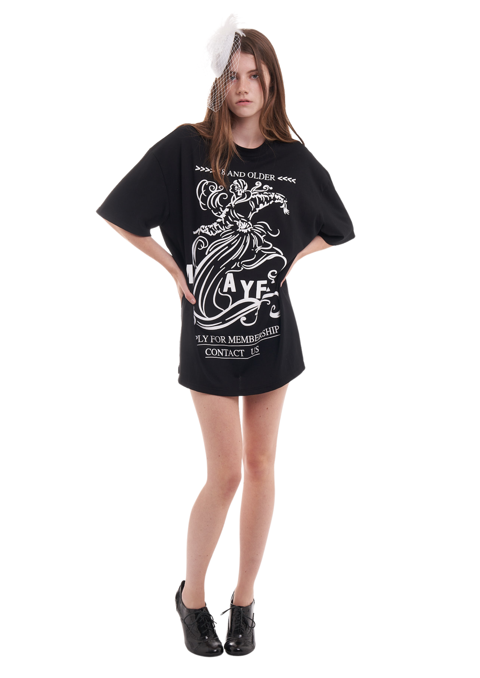 MAYFAIR OVERSIZED T-SHIRT IN BLACK