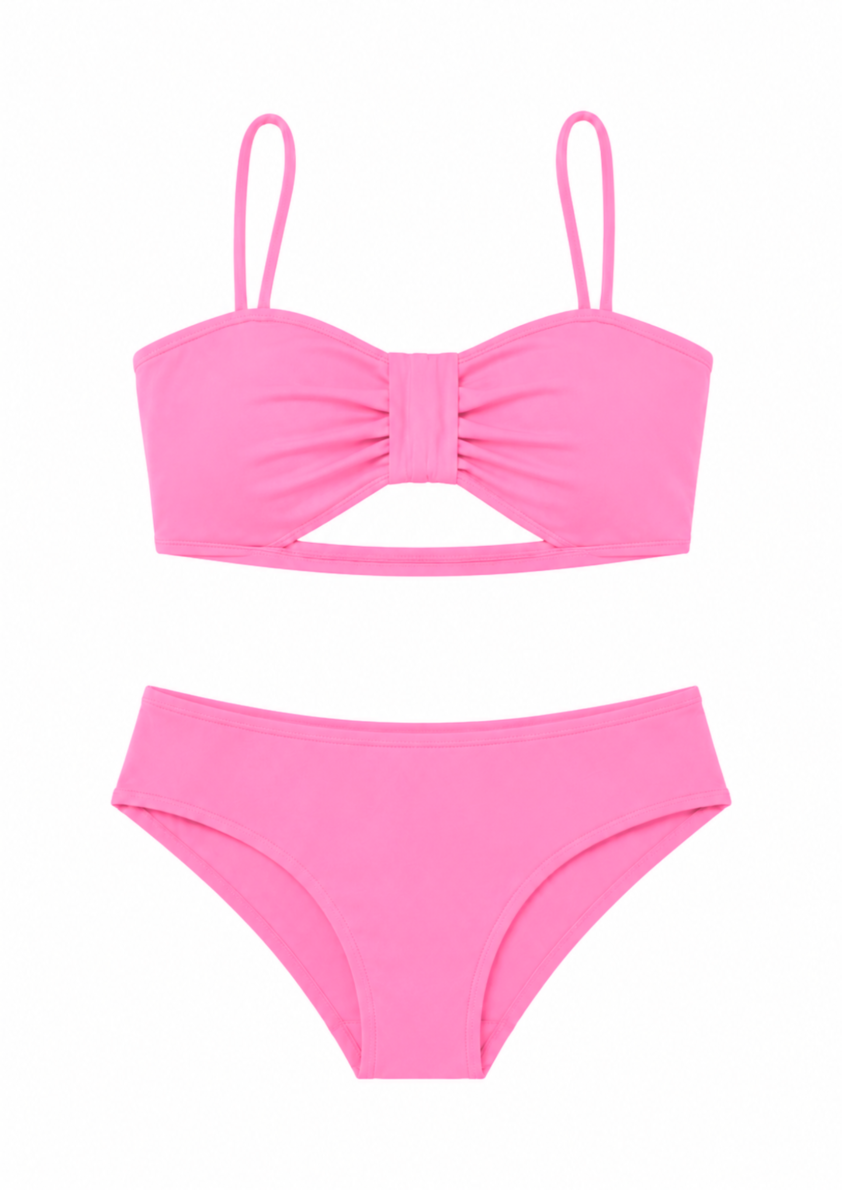 BOW BIKINI IN HOT PINK