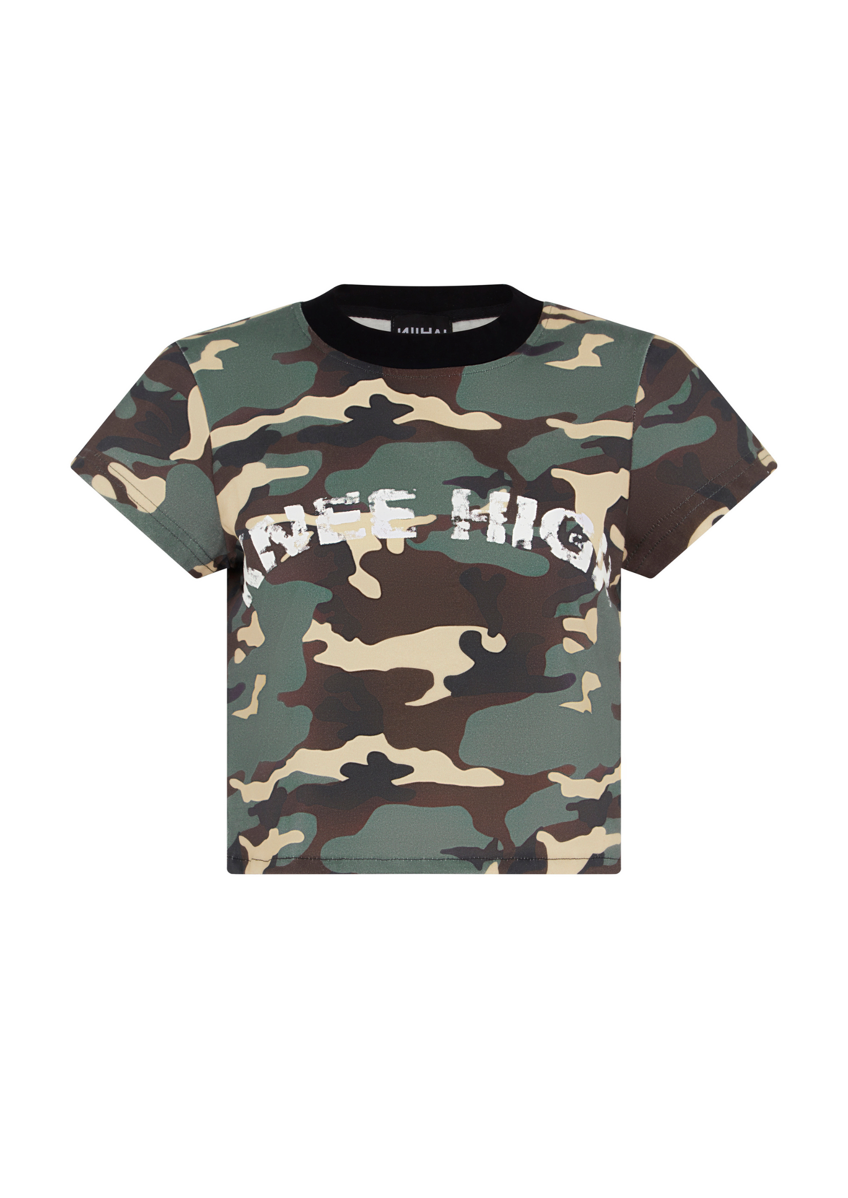 CAMO KNEE HIGH BABY TEE