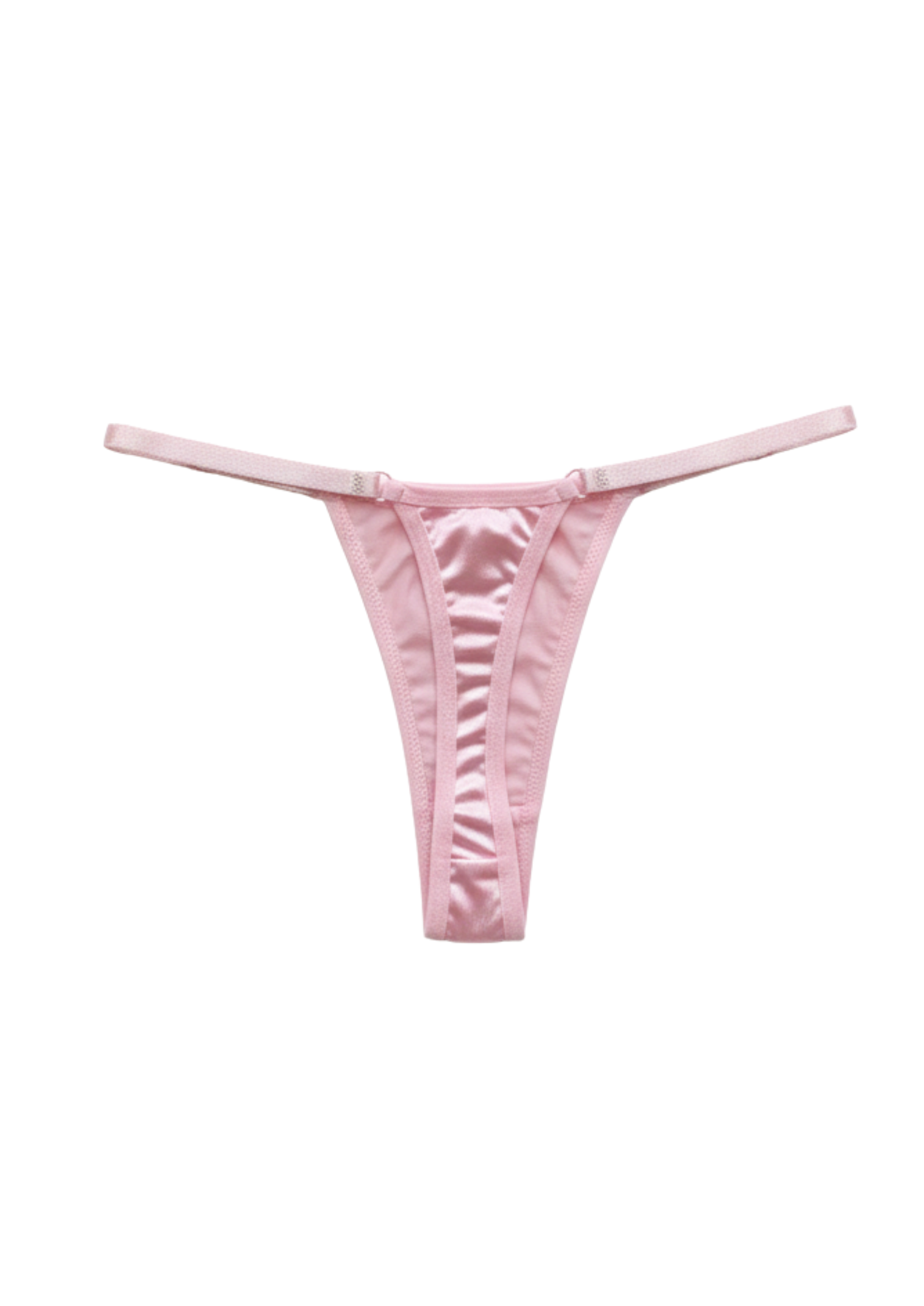 BABY PINK SATIN THONG