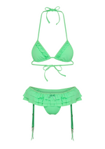 GARTER BIKINI IN AQUAMARINE