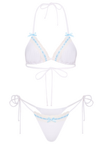 LINGERIE BIKINI IN WHITE & BLUE