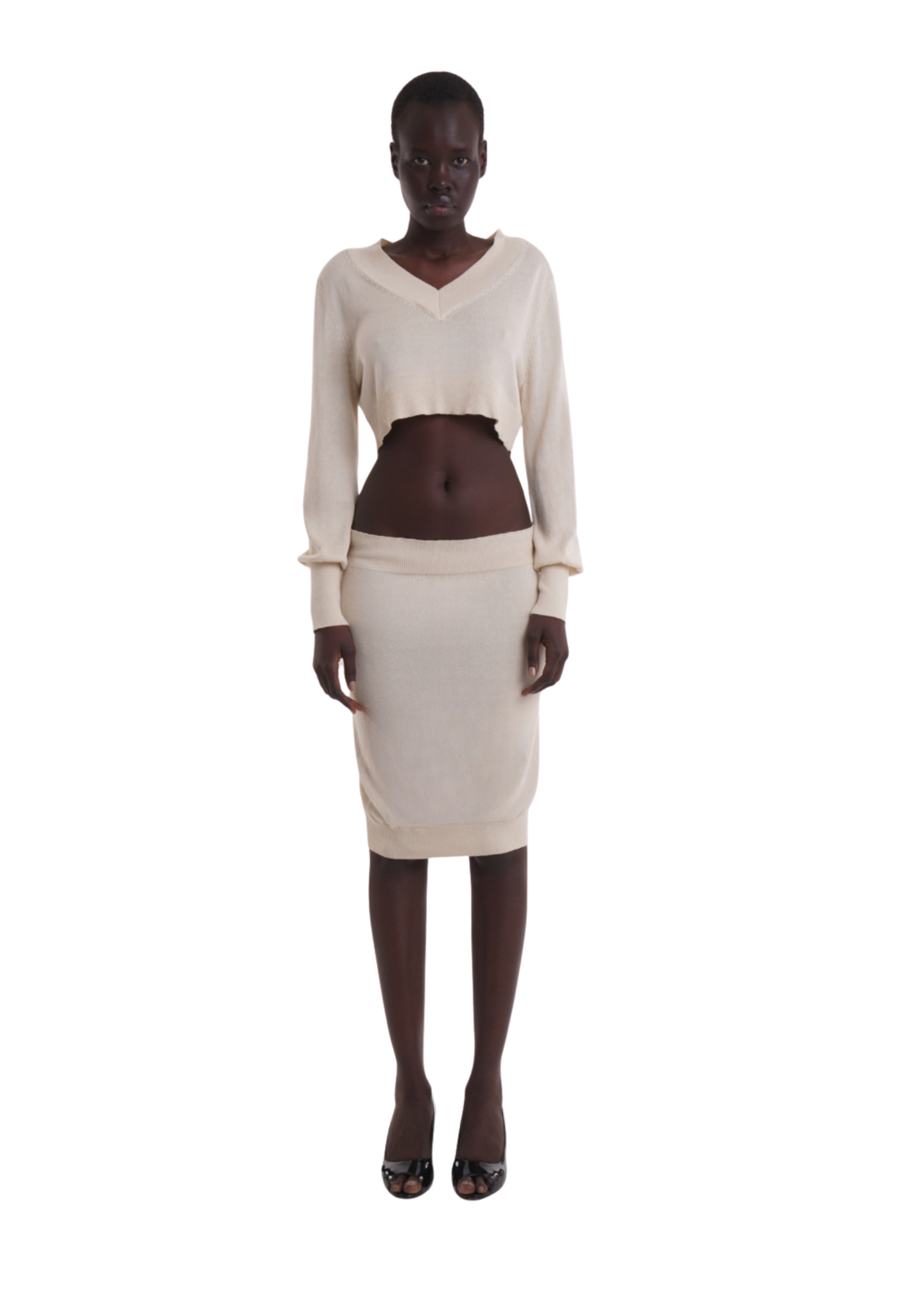 STACK PULL OVER IN ECRU