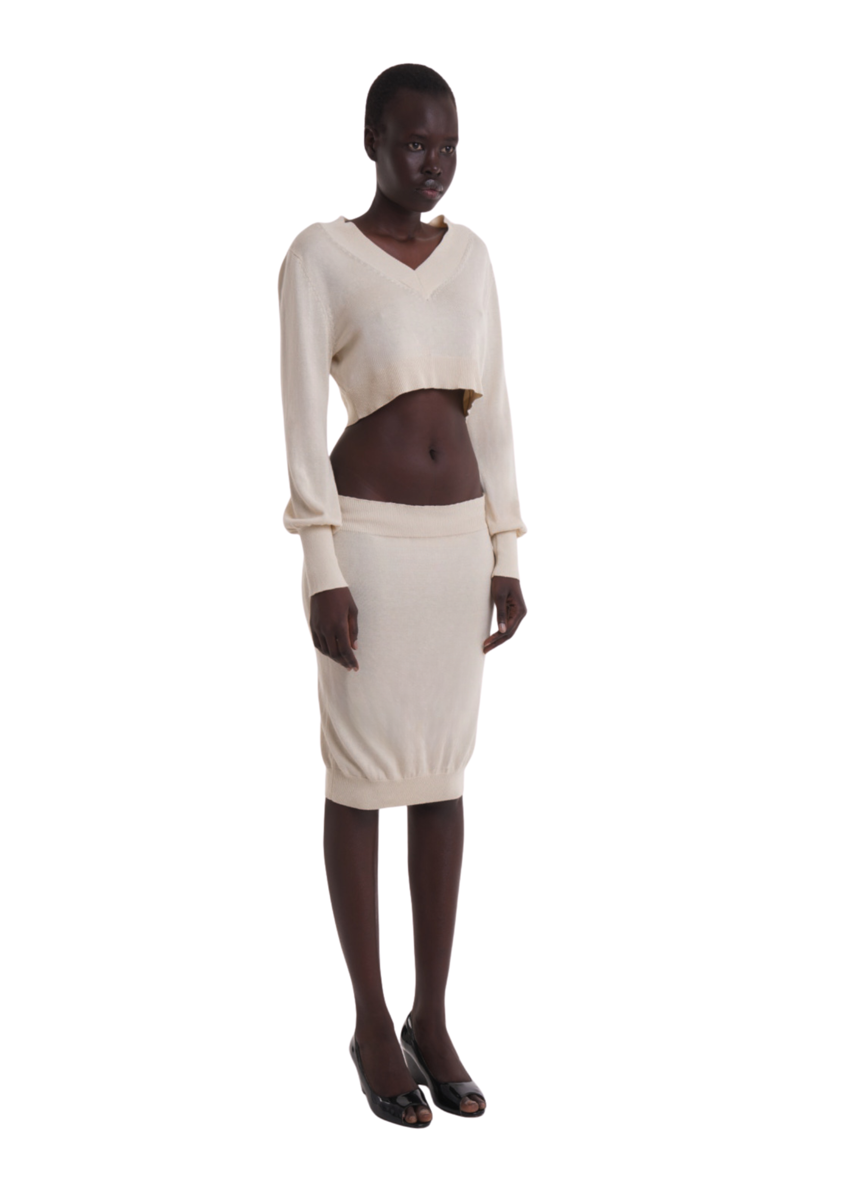 STACK PULL OVER IN ECRU