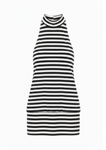 HALO DRESS IN BLACK & WHITE STRIPES