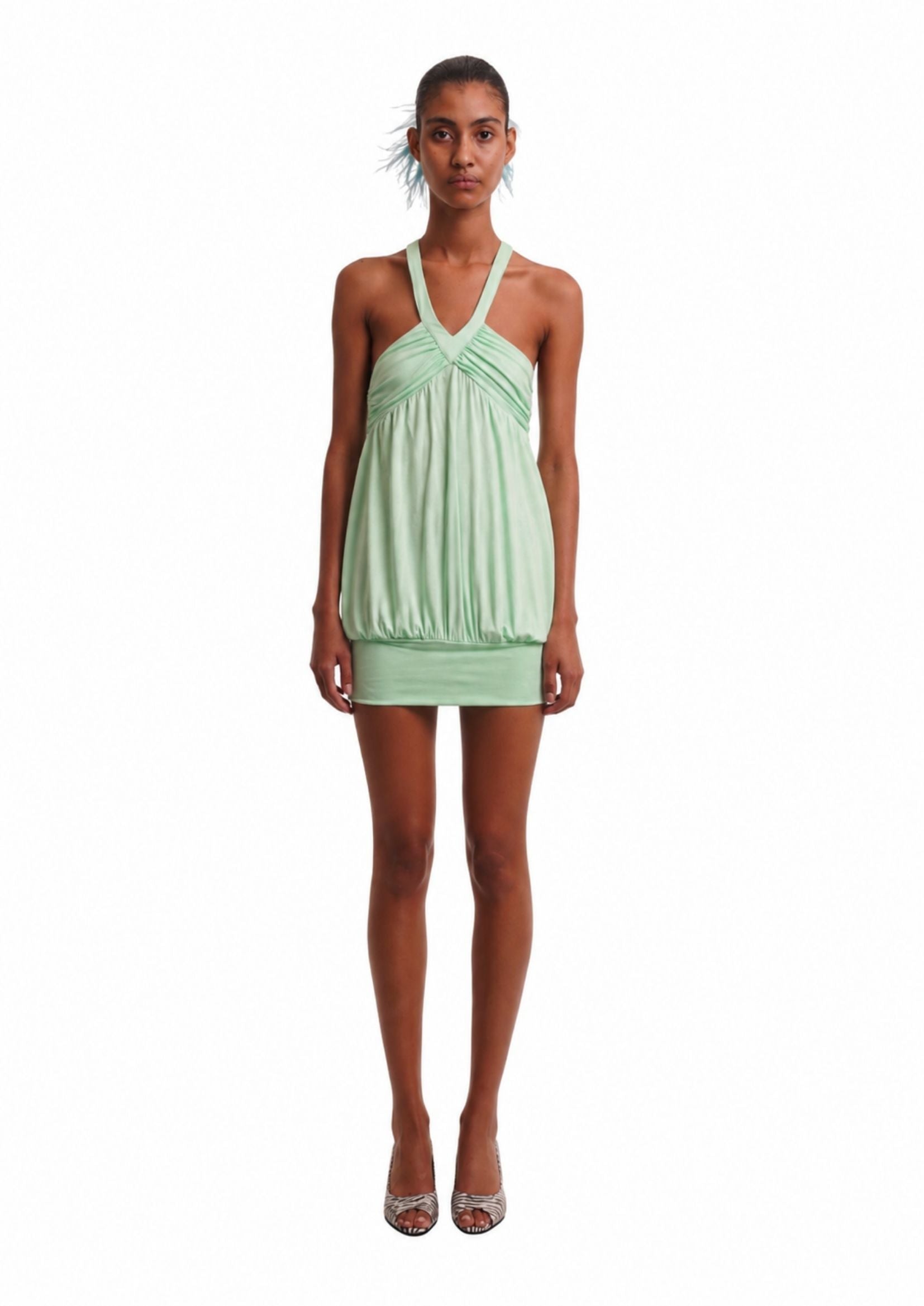 TWIST DRESS IN MINT