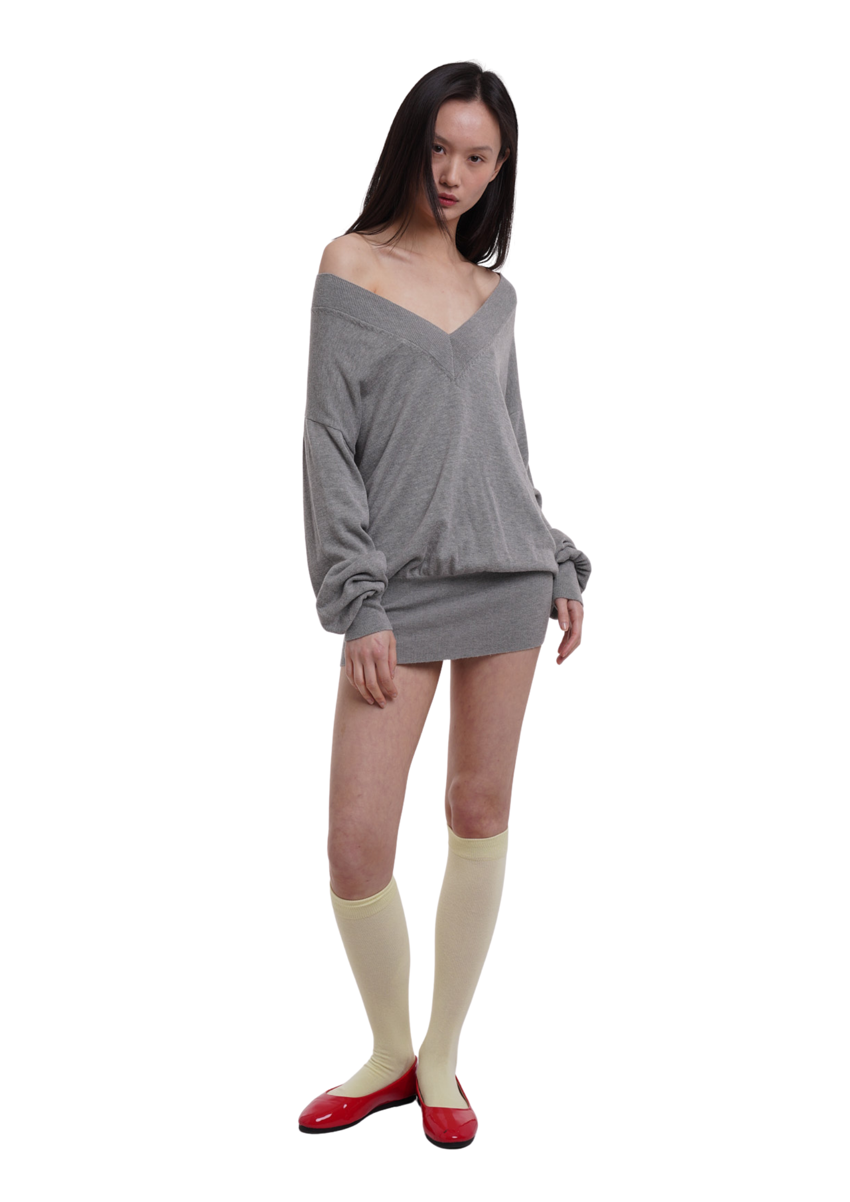 DEEP JUMPER IN GREY MARL