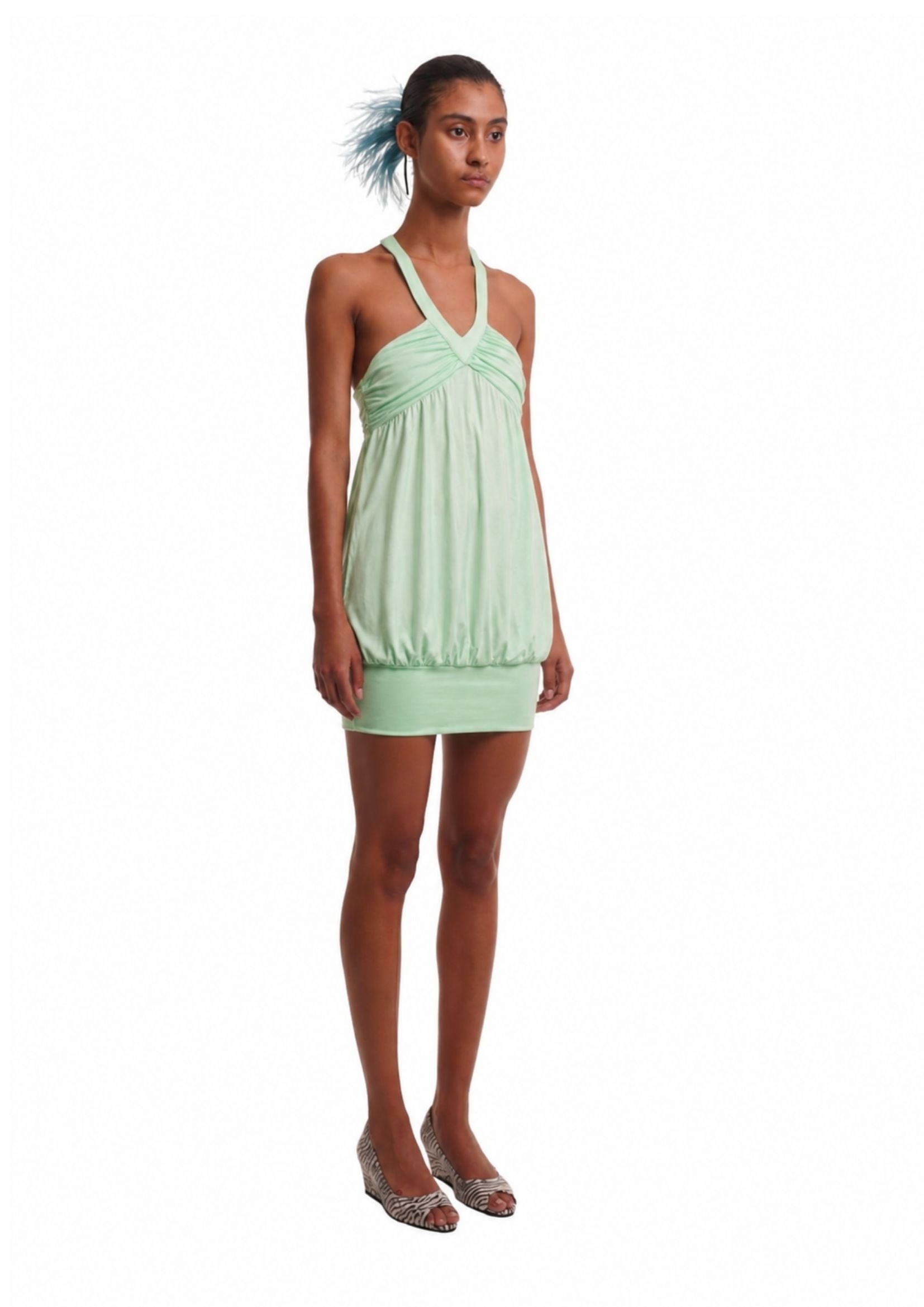 TWIST DRESS IN MINT
