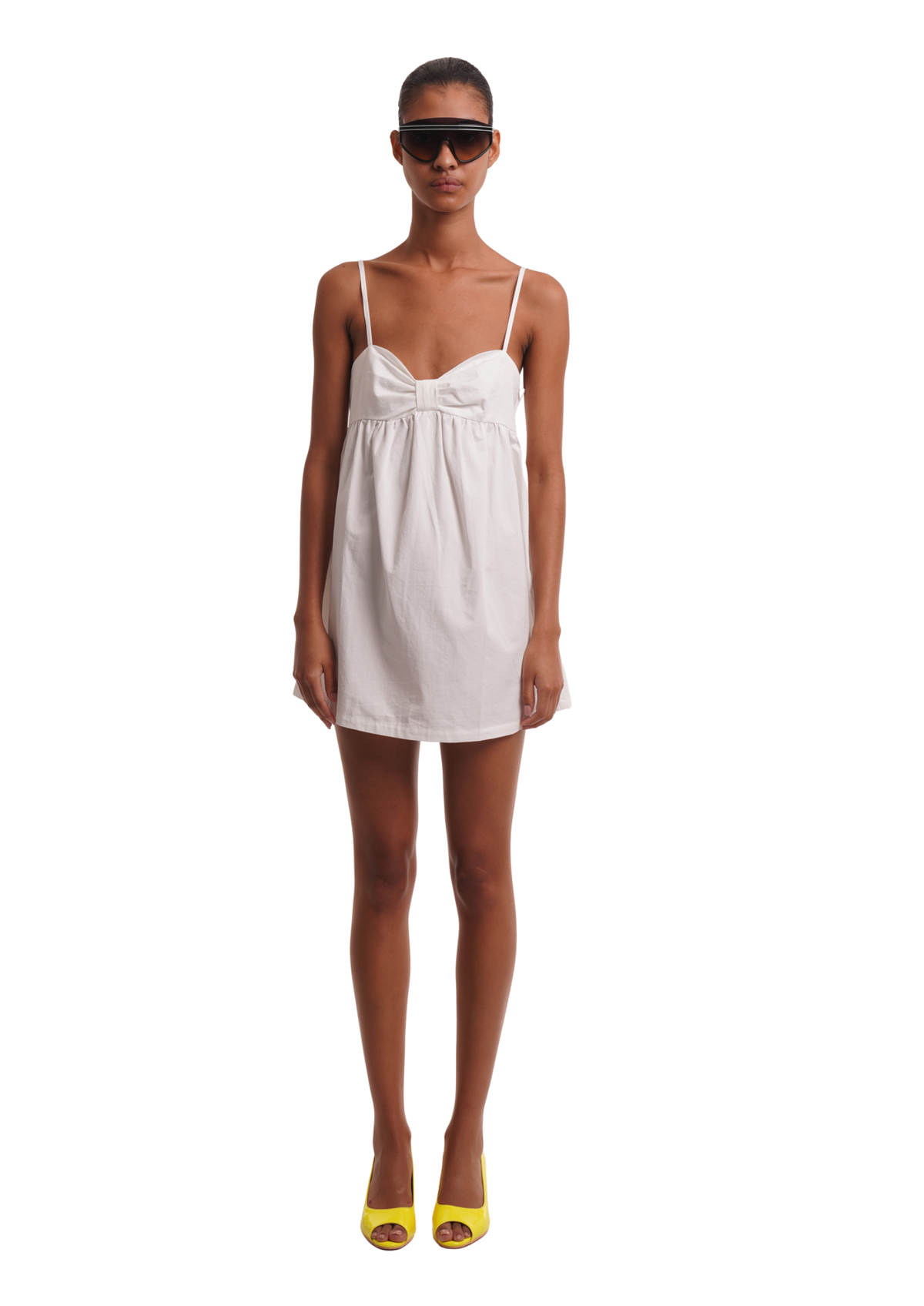 SOFT BOW DRESS IN WHITE