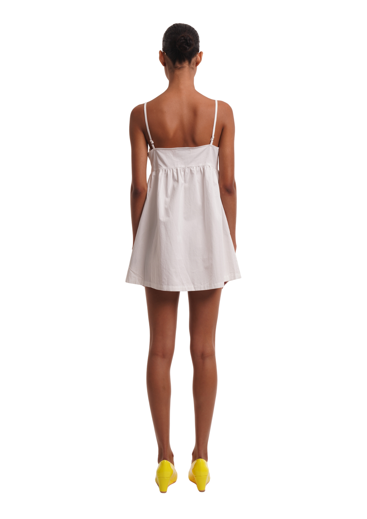 SOFT BOW DRESS IN WHITE