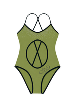 CROSSBACK SWIMSUIT IN OLIVE