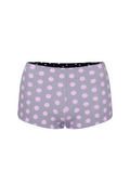 POLKA BOOTY SHORTS IN REVERSE GREY, BLACK & PINK