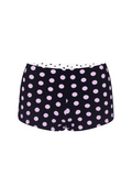 POLKA BOOTY SHORTS IN REVERSE BLACK & WHITE