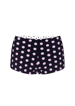 POLKA BOOTY SHORTS IN REVERSE BLACK & WHITE
