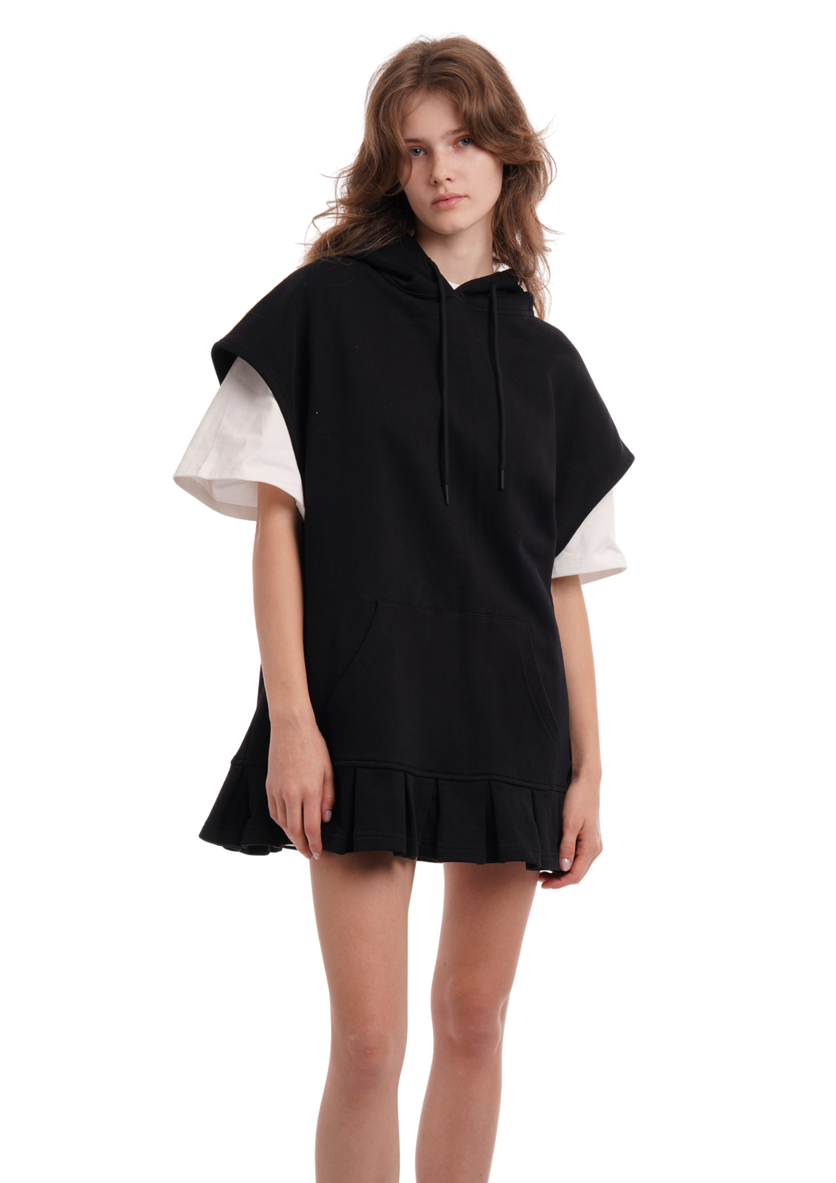 SLEEVELESS HOODIE DRESS