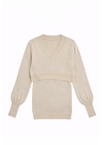 STACK PULL OVER IN ECRU