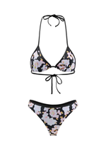 METALLIC BIKINI IN FLORAL