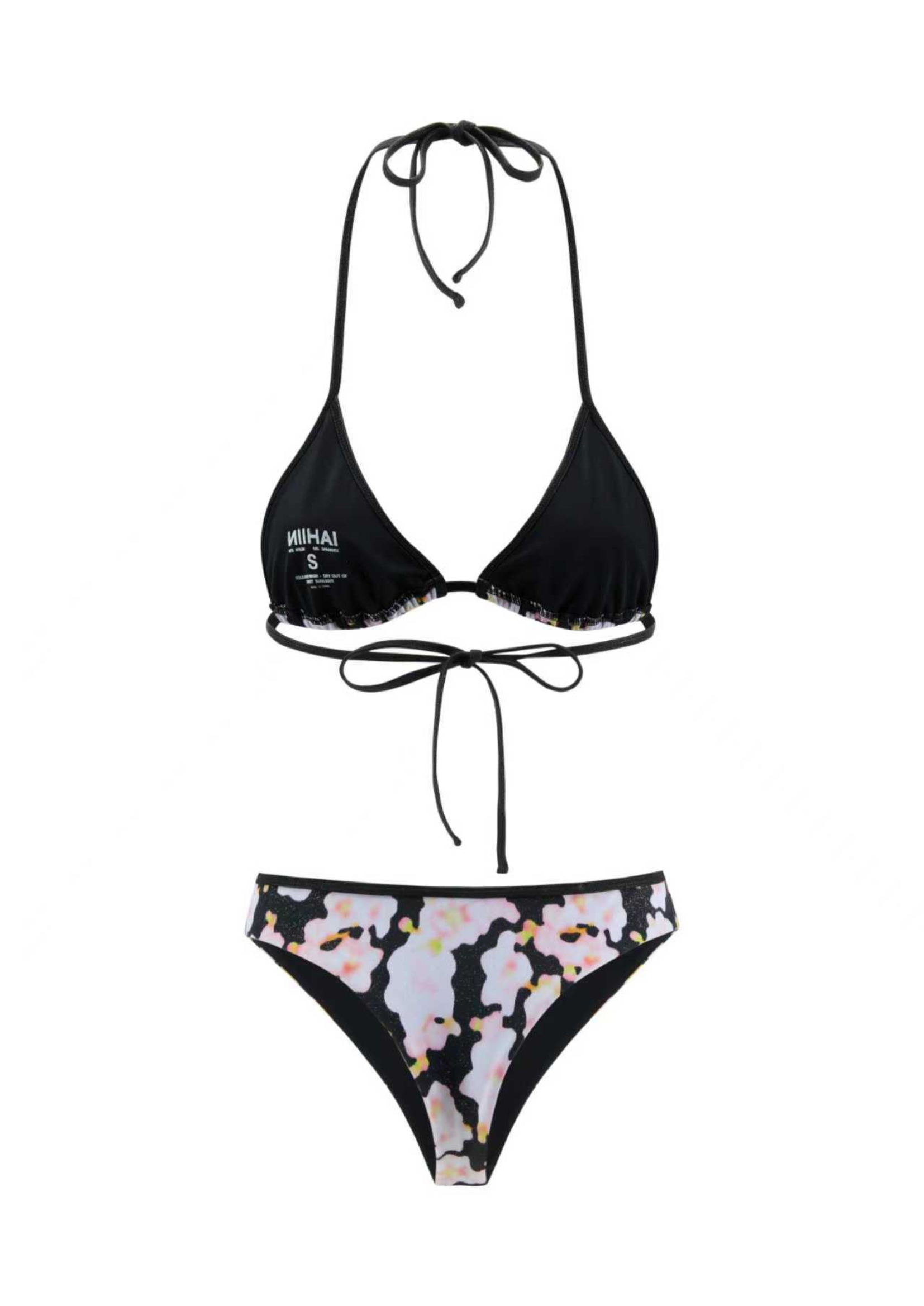 METALLIC BIKINI IN FLORAL